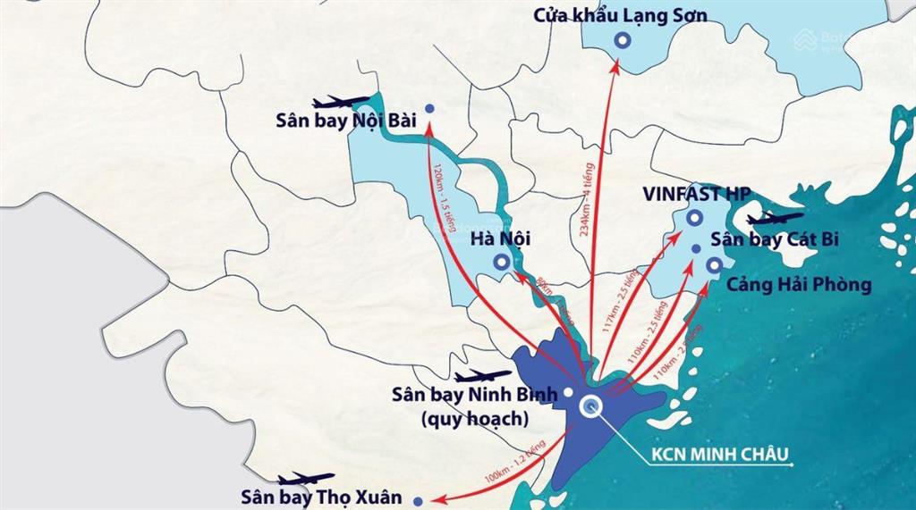 Chủ đầu tư mở bán kcn minh châu, nghĩa hưng, tổng 100.ha chia nhỏ bán theo nhu cầu. đất trả 1 lần
