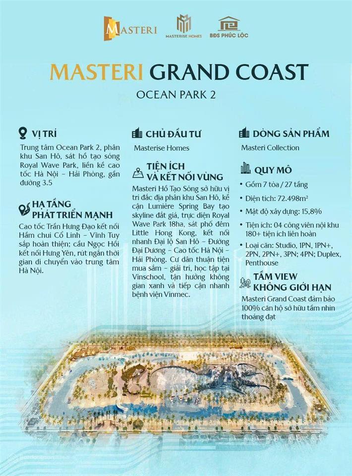 Chính thức nhận booking dự án masteri grand coast ocp2