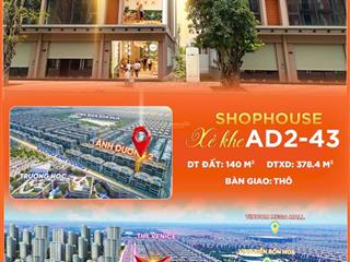 Shophouse 2 mặt tiền phân khu ánh dương rẻ nhất vin3