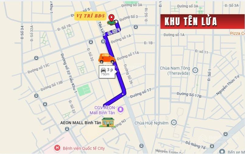 Bán nhà khu tên lửa, mt đường số 26, ngang 6 x 20m, 3.5 tấm gần aeon mall