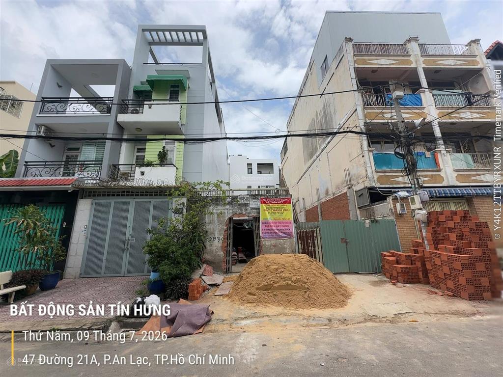 Khu tên lửa, mt đường số 21a, dt 4 x 22.5m, 8.2 tỷ. cách công viên 30m