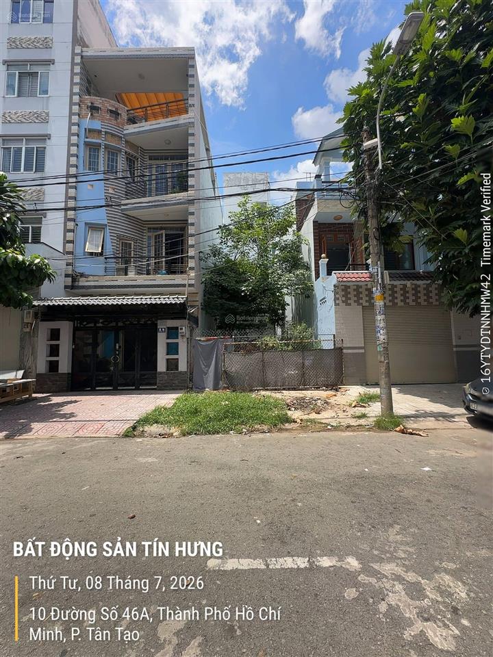 Bán đất mt đường số 46a, p. tân tạo, dt 5 x 18m, giá 7 tỷ
