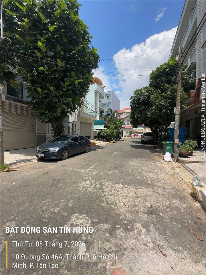 Bán đất mt đường số 46a, p. tân tạo, dt 5 x 18m, giá 7 tỷ