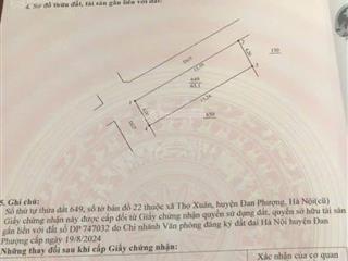 Bán 63m thọ xuân  đan phượng lô góc đường thông oto, giá 67tr/m