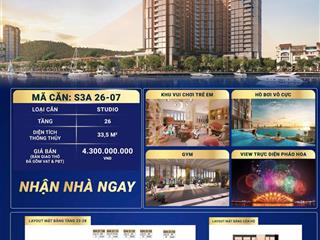Căn studio view trực diện pháo hoa  sông hàn giá tốt nhất thị trường  nhận nhà ngay