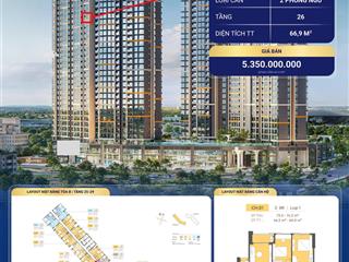 Chính chủ chuyển nhượng căn 2pn tầng đẹp view sông mát mẻ, nhận nhà ngay
