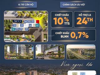 Căn góc hot sky3 2pn diện tích nhỏ siêu hiếm