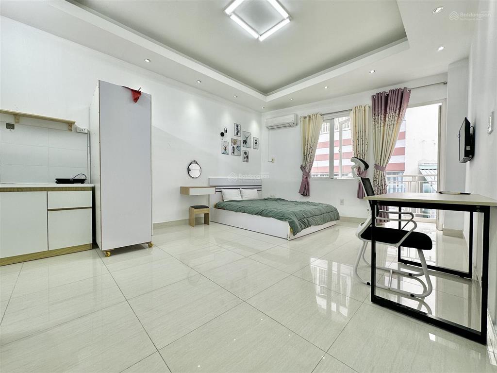 Cho thuê căn hộ 1pn, 50m2 full nội thất, có ban công khu vực q3  pn. an toàn pccc, nt mới