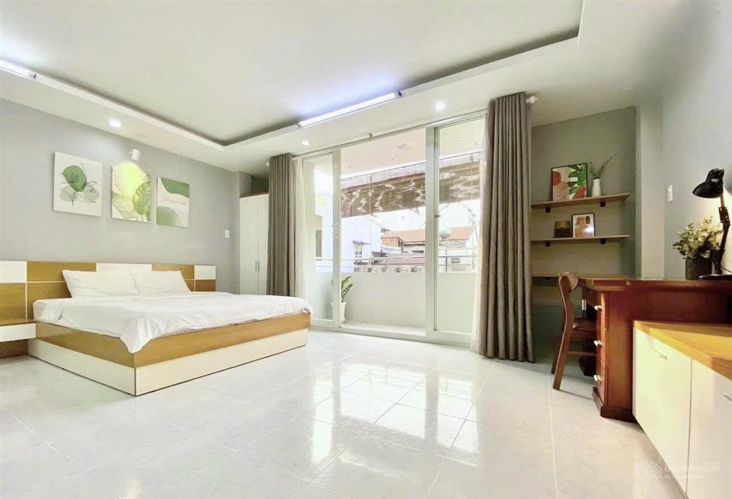 Cho thuê căn hộ 1pn, 50m2 full nội thất, có ban công khu vực q3  pn. an toàn pccc, nt mới