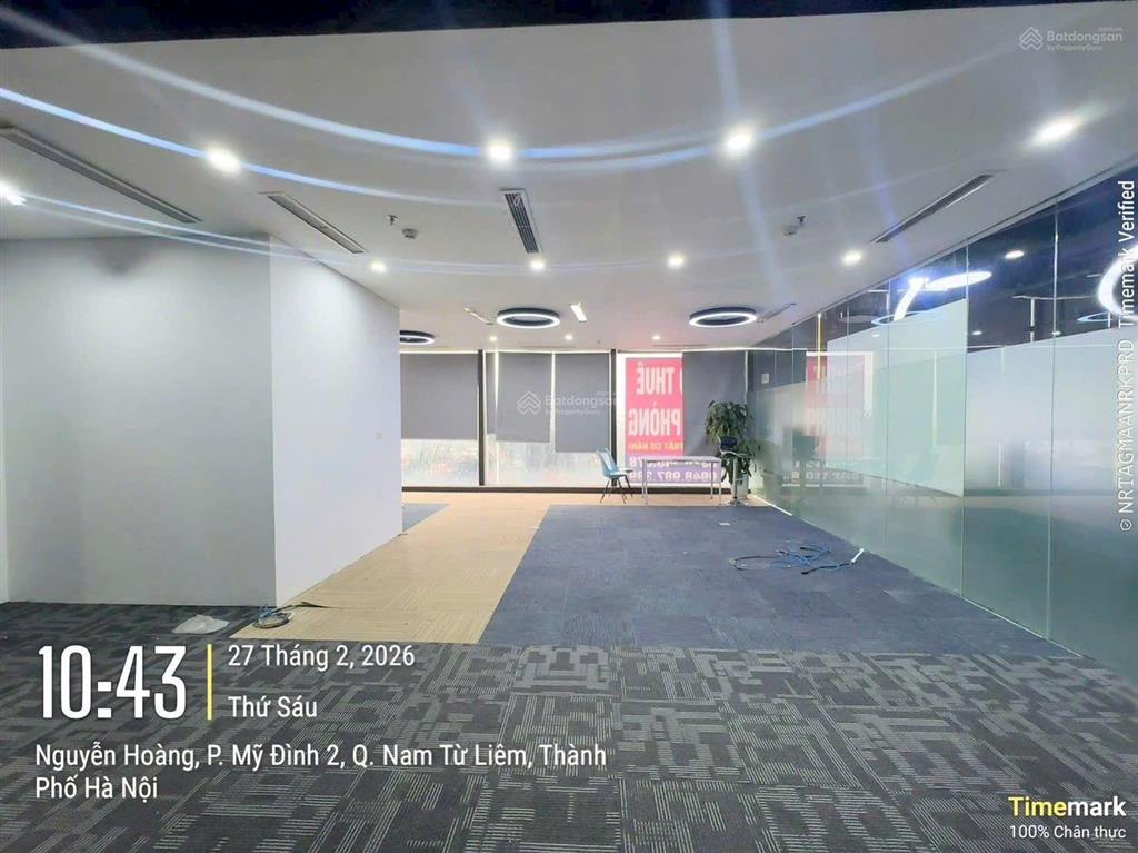 Bql chính chủ cho thuê văn phòng dolphin nguyễn hoàng 150m2 sẵn nội thất