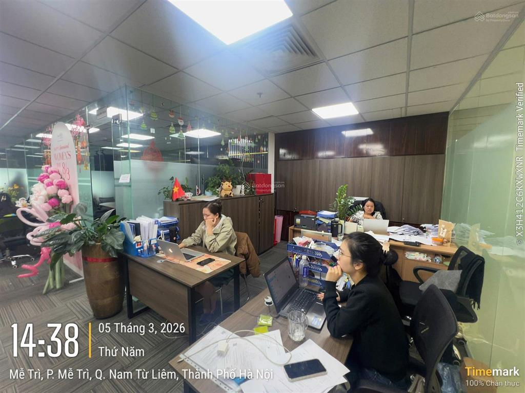 Cho thuê vp tòa nhà hh4 mỹ đình sông đà mặt phạm hùng dt 180m2 giá chỉ 230 nghìn/m2/tháng