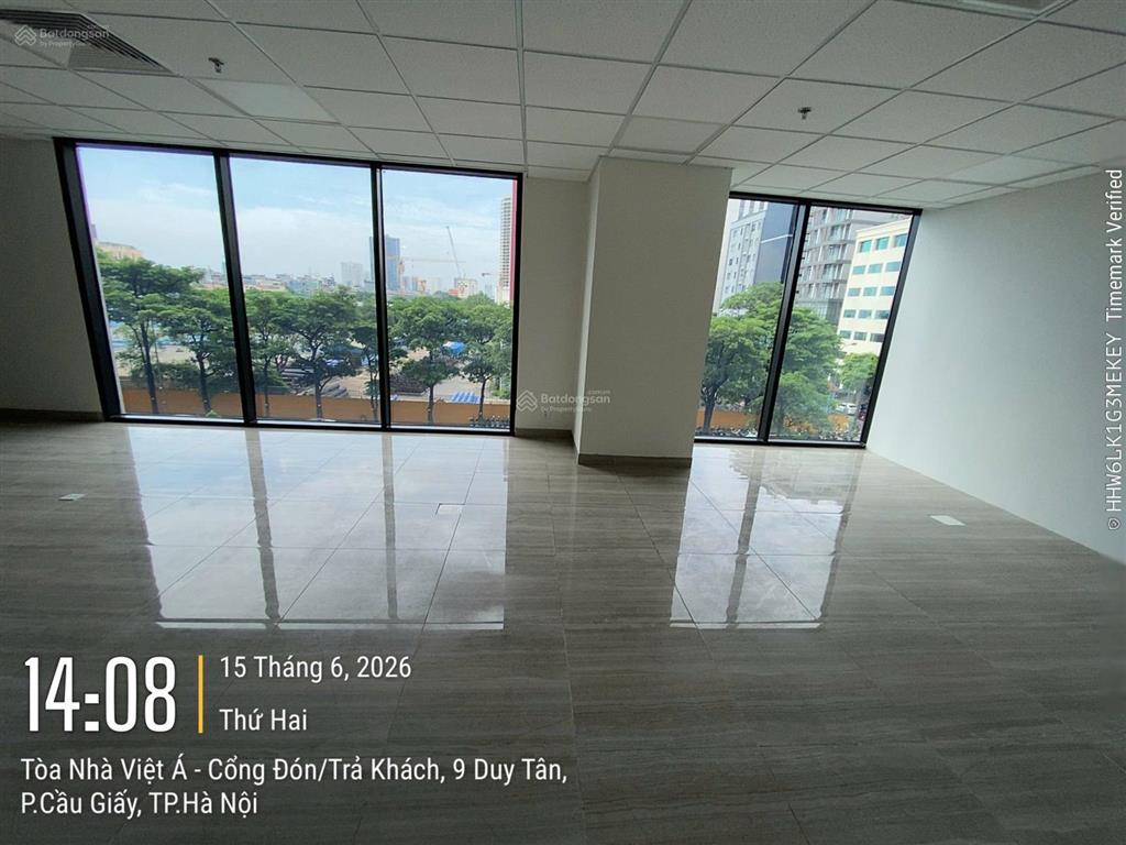 Tòa việt á cho thuê văn phòng siêu rẻ mp duy tân, 150m2, 355k/m2/th, miễn phí ngoài giờ