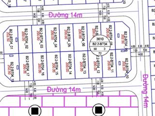 B2.2 khu biệt thự bt3, bt4  dt 200m đất  giá chỉ 86tr/m