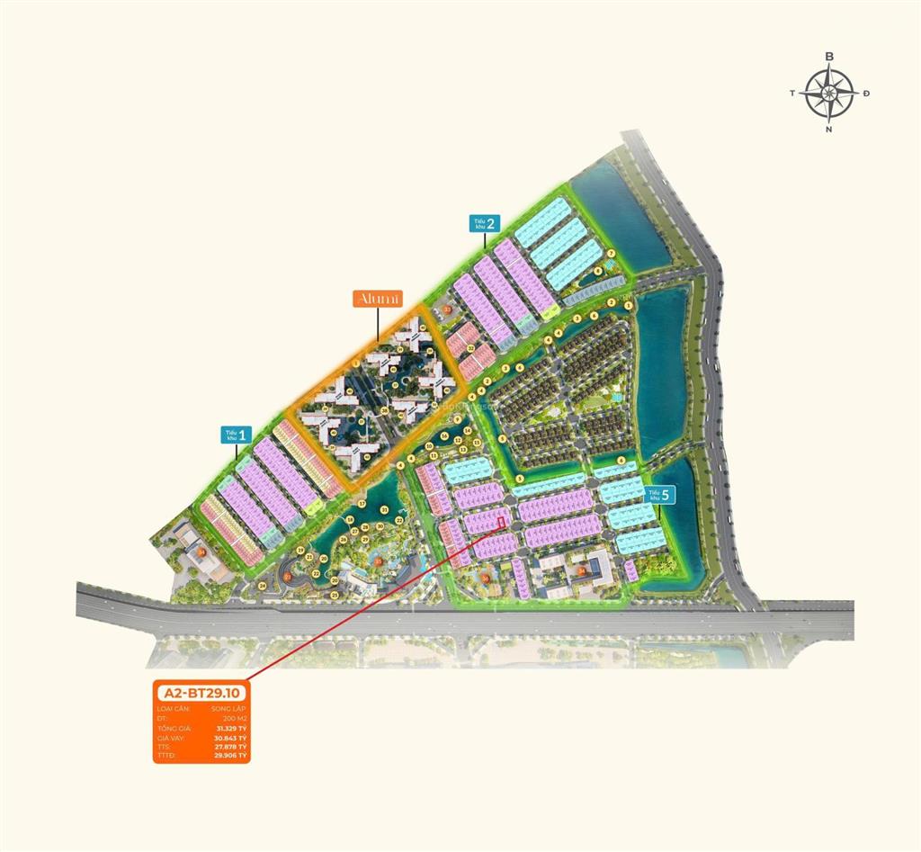 Alluvia  liền kề xẻ khe  sát hồ  140m2  20 tỷ  gần hồ trung tâm onsen alluvia city
