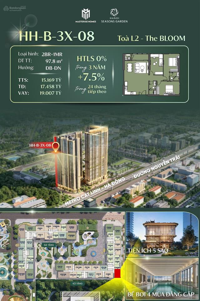 Siêu phẩm hoa hậu masterise cao xà lá3n đông nam tầng 3608