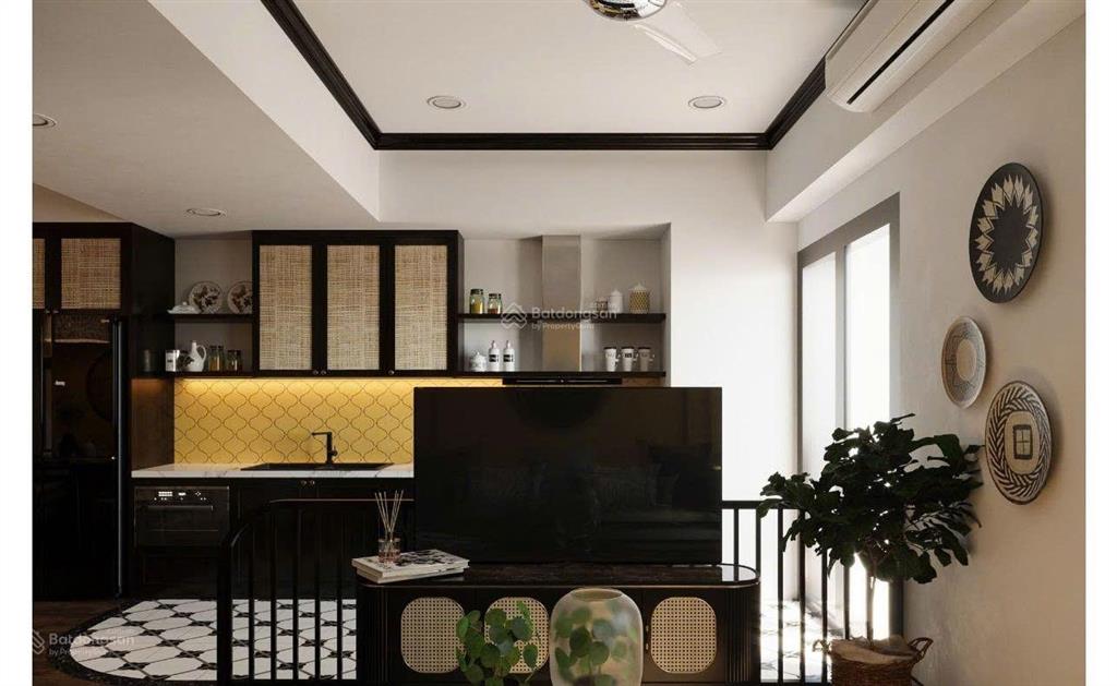 Hiếm. bán chung cư 671 hoàng hoa thám. dt 76m2 thiết kế 2 ngủ 2 vệ sinh. tầng cao. full nội thất.