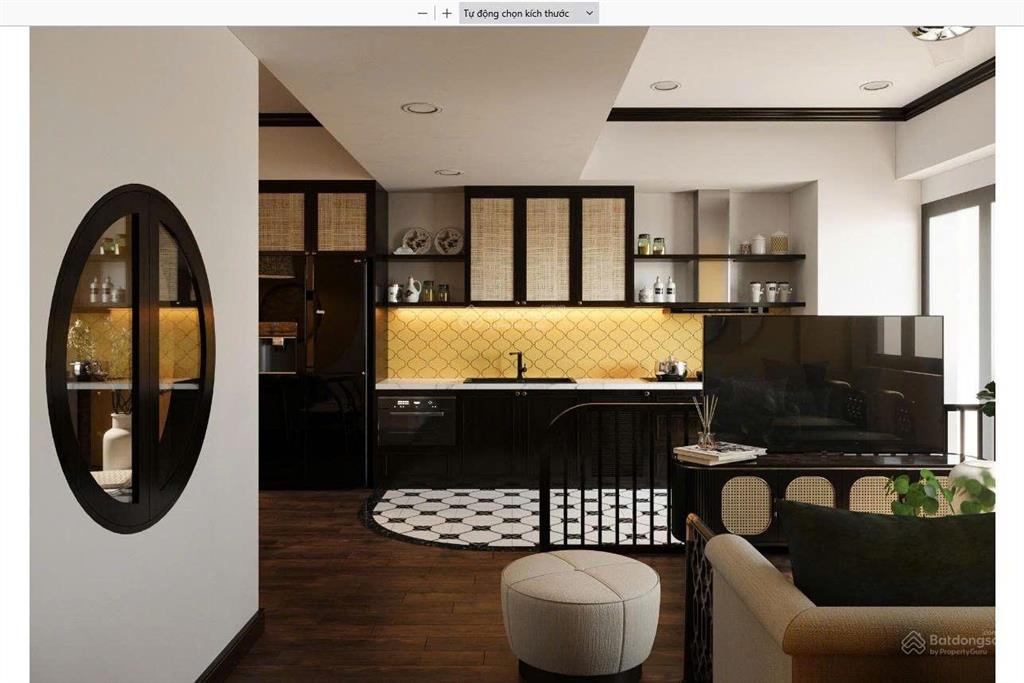 Hiếm. bán chung cư 671 hoàng hoa thám. dt 76m2 thiết kế 2 ngủ 2 vệ sinh. tầng cao. full nội thất.