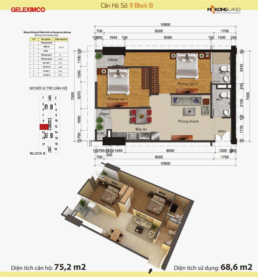 Chính chủ bán cc gemek tower, 4,35 tỷ, 69m2, 2pn, 2wc, pháp lý sổ đỏ cất két , tại hoài đức, hà nội