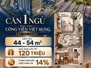Căn 1 ngủ cực đẹp tại dự án cao cấp d.'diamant bleu  việt hưng long biên hà nội
