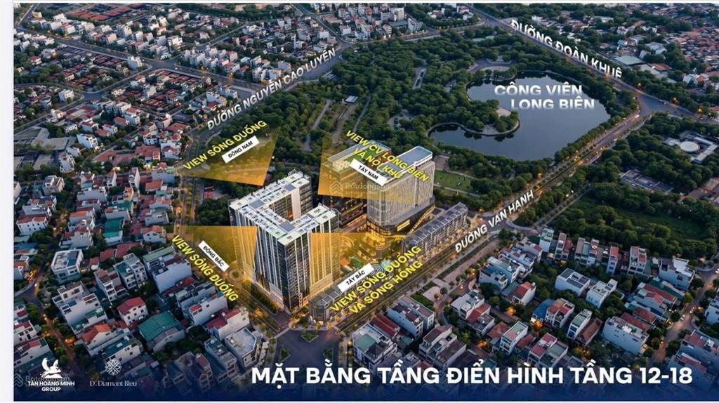 Căn hộ cao cấp 4 phòng ngủ của cđt tân hoàng minh tại việt hưng long biên, chỉ 73tr/m2