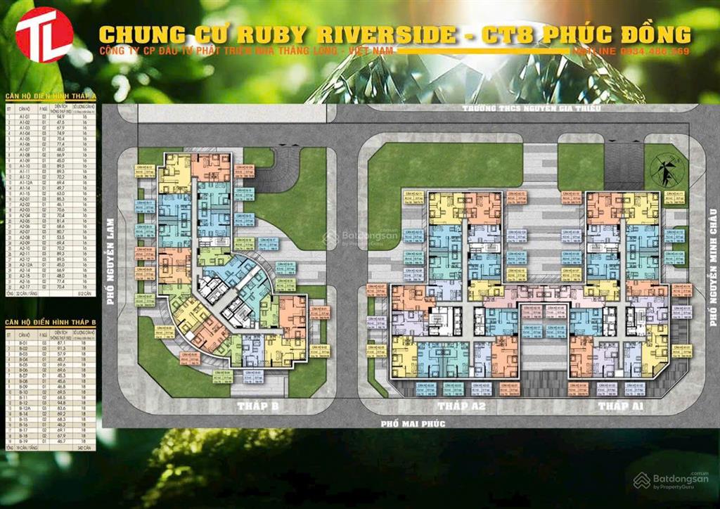 Bán chung cư ruby riverside phúc đồng long biên tầng 10 căn 2pn 63m² giá 6,6 tỷ