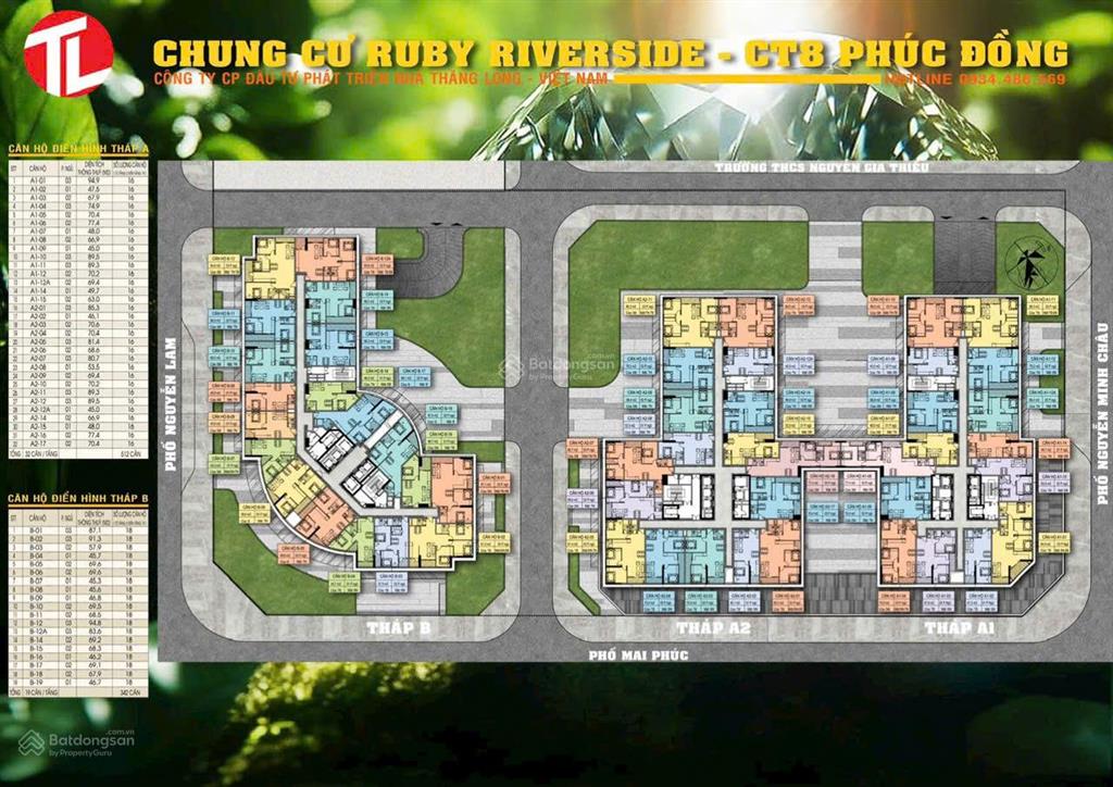 Bán chung cư ruby riverside phúc đồng long biên tầng 10 căn 2pn 63m² giá 6,6 tỷ