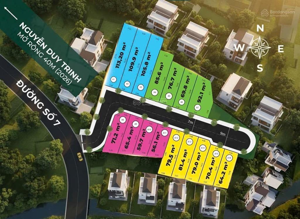 Đất bình trưng đông cạnh the global city ngang 5m xây 6 tầng chỉ 6,4 tỷ
