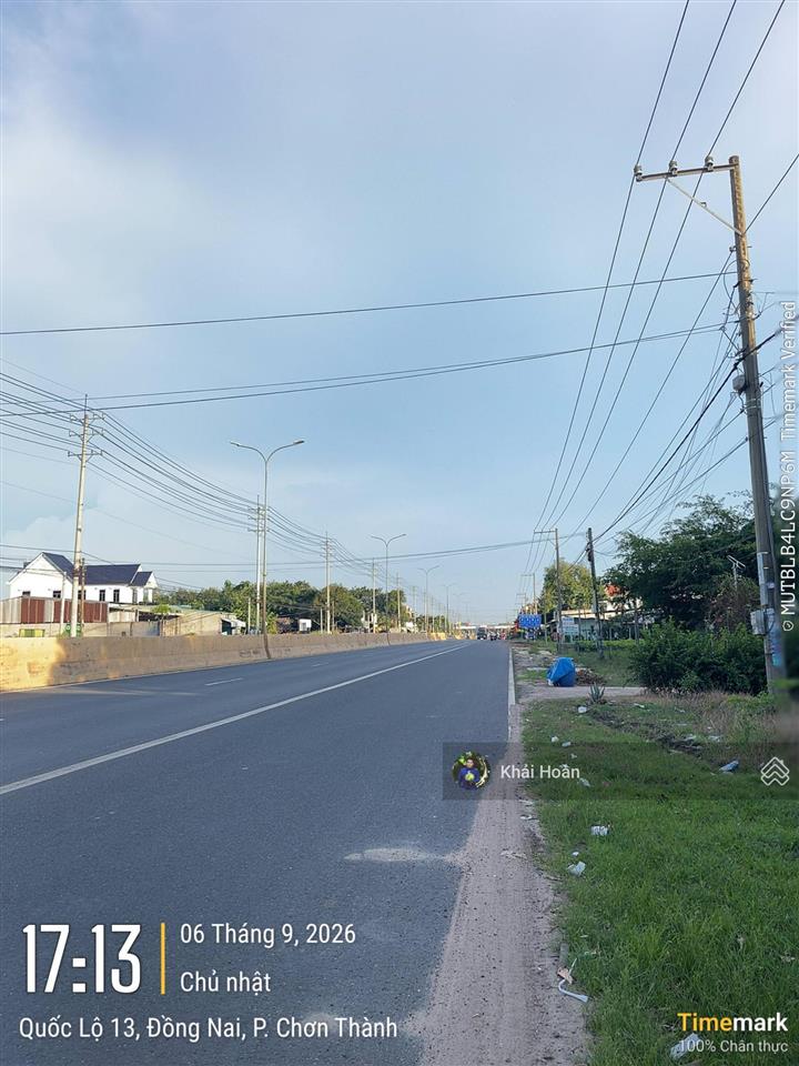 Chỉ 3.5 tỷ  700m2 đất quốc lộ 13  chơn thành bình phước, gần trạm thu phí, 7x100m  0934 081 ***