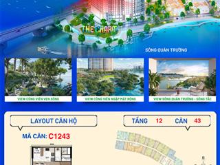 Suất ngoại giao căn studio charmora city sun nha trang kèm chiết khấu 19% đẹp nhất dự án