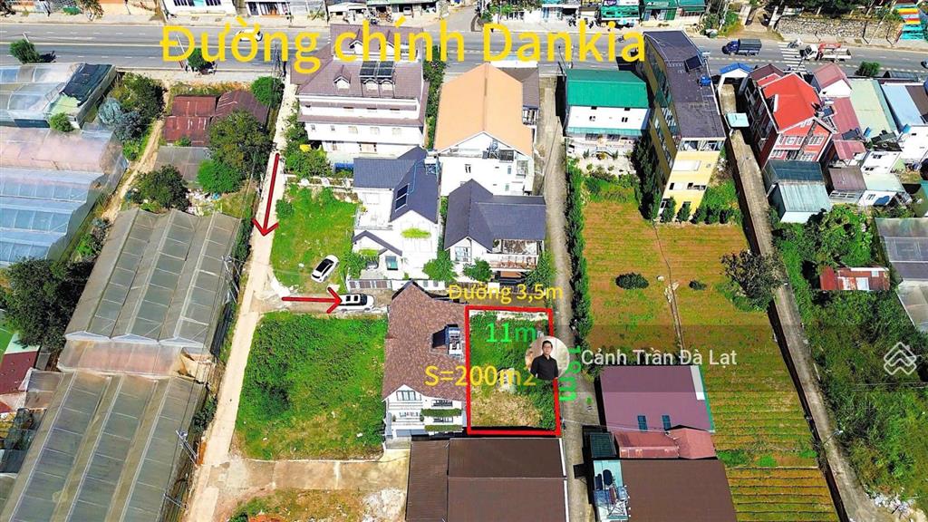Bán nền biệt thự 200m2 tại đankia, cách đường lớn chỉ 50m