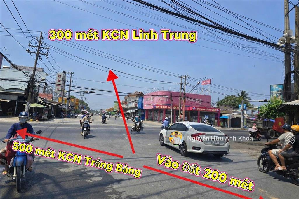 Lô đất mặt tiền kinh doanh 10 x 37 giá 1 tỉ 2 tr ngay kcn trảng bàng, có bớt lộc