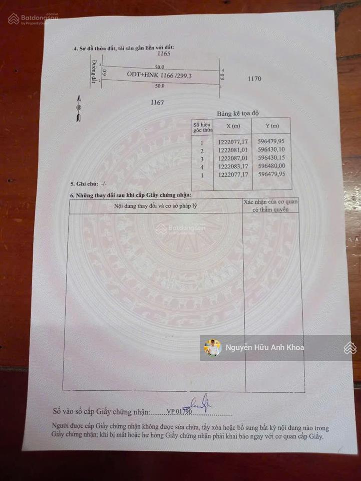 Đất mt đường nhựa thông tiện kinh doanh(dt 6x50m)giá 620tr. sổ hồng riêng.  0817 171 *** xem sổ