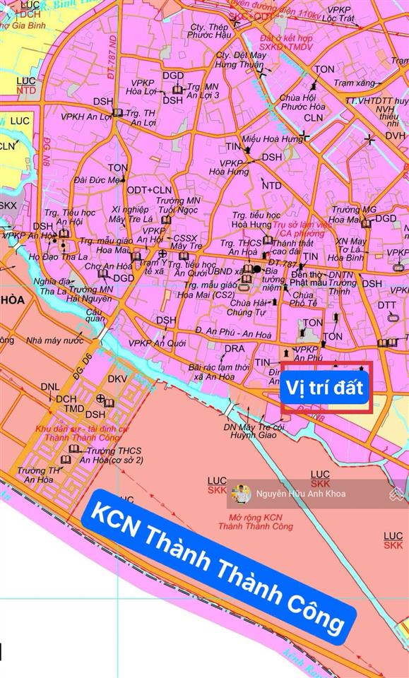 Bán gấp lô góc 2 mặt tiền (144,7 m2) tại đ. huỳnh thị hương, phường trảng bàng. shr  giá 760tr