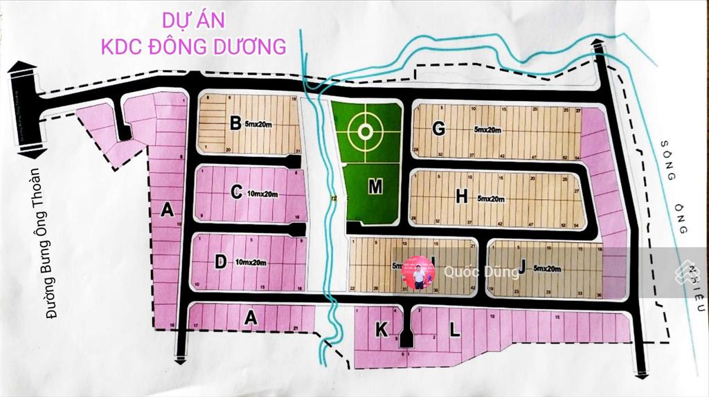 Bán đất nền biệt thự dự án kdc đông dương, đường bưng ông thoàn p phú hữu q9 dt 200m2 giá 8,1tỷ