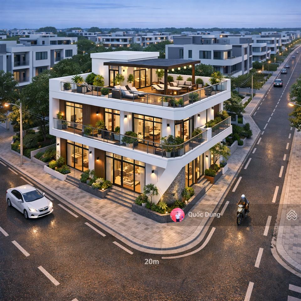 Bán căn nhà mặt tiền đường bưng ông thoàn góc 2 mặt tiền dt 8x20m sổ sẵn đã hoàn công giá 18,7 tỷ