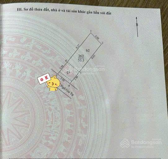 Bán nhà ngô gia tự  54m x 4 tầng  ô tô đỗ cửa  cách 1 nhà ra mặt phố vỉa hè, kinh doanh sầm uất