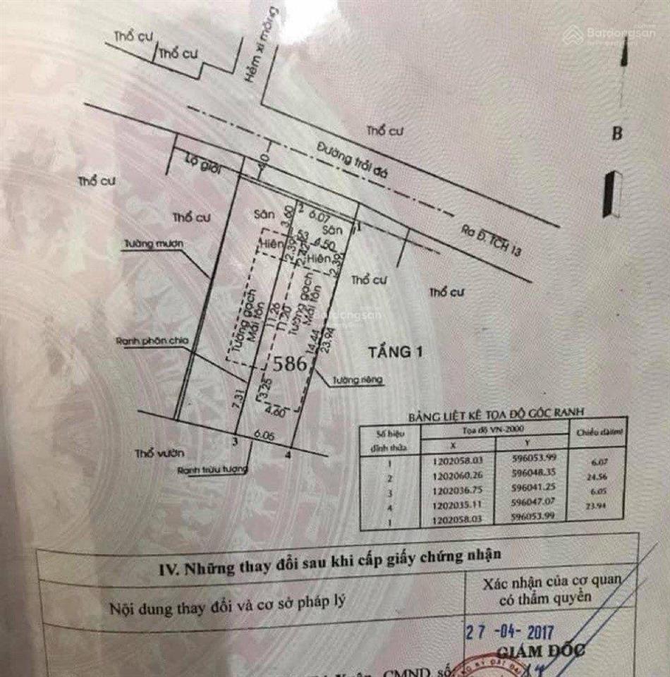 Bán nhà c4 xây chdv hẻm 6m đường huỳnh thị hai, dt 6mx24m, giá 6.6 tỷ