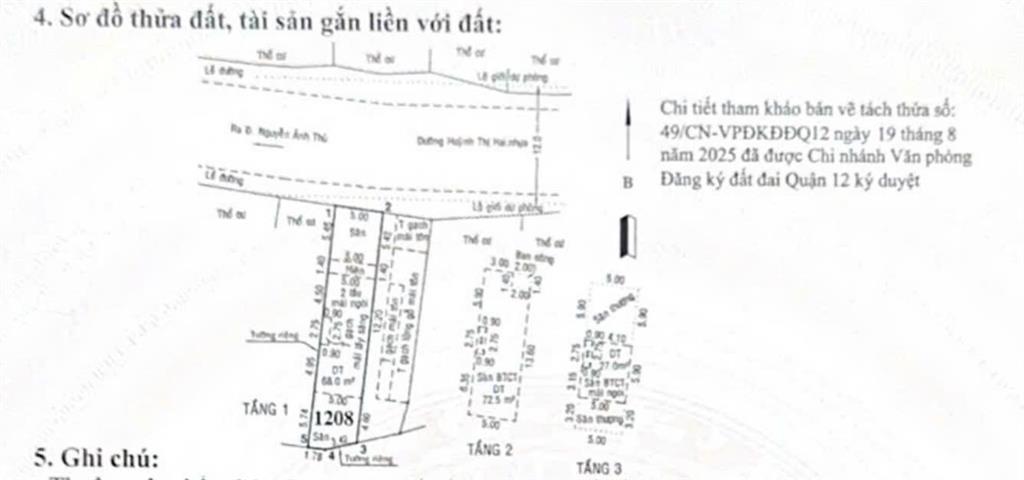 Bán gấp mt huỳnh thị hai, 3 tầng kinh doanh sầm uất  đoạn gần đường nguyễn ảnh thủ 9.45 tỷ