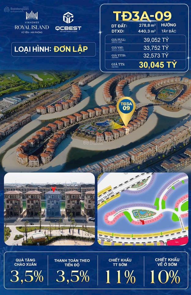 Tđ3a09 biệt thự đơn lập isla bella siêu vip thuộc phân khu isla bella
