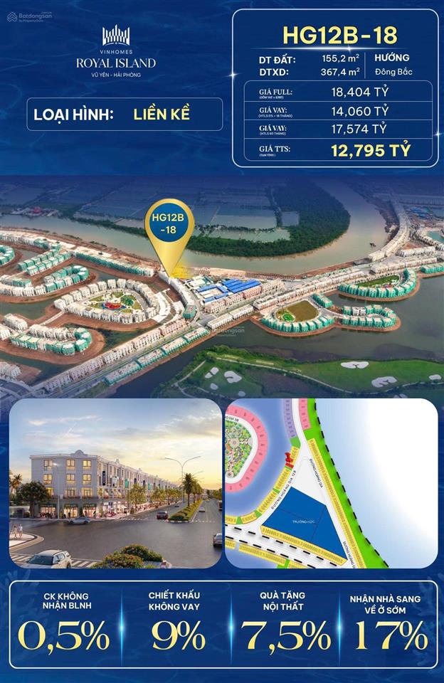 Hg12b18 liền kề view sông cực đẹp tại vinhomes royal island