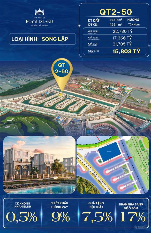 Qt250  song lập view 2 mặt biển hồ cực vip
