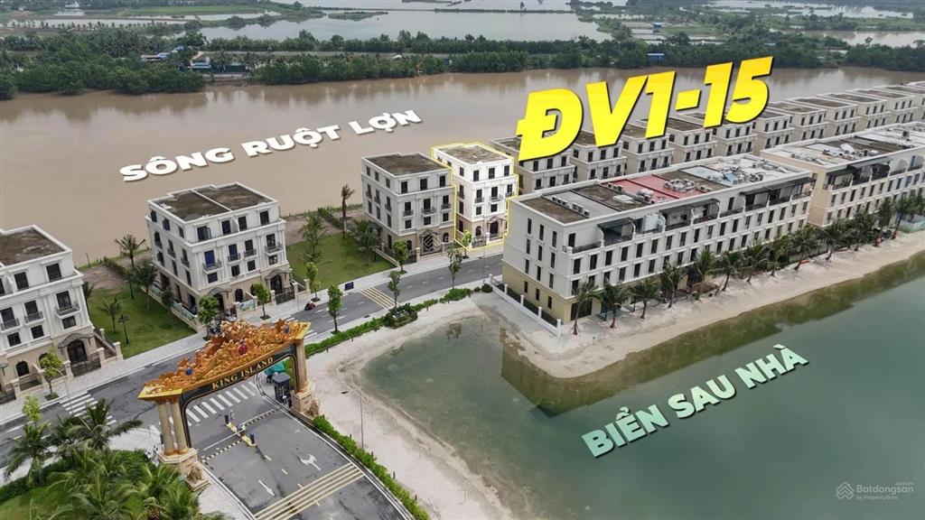 Đơn lập đảo vua đv1  15 sở hữu vị trí đẹp view sông tự nhiên, có sân vườn sau nhà