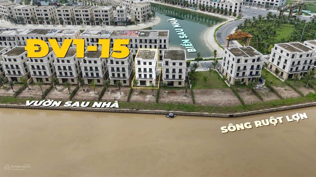 Đơn lập đảo vua đv1  15 sở hữu vị trí đẹp view sông tự nhiên, có sân vườn sau nhà