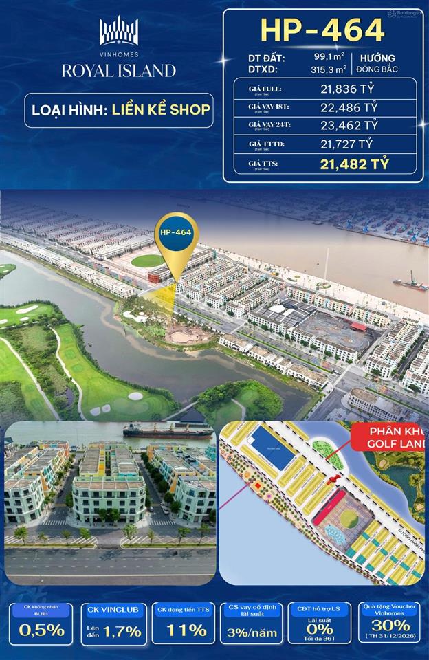 Shophouse trục đường hạnh phúc hp464 ngay quảng trường