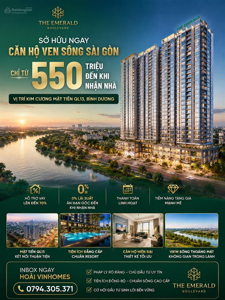 Chỉ 550 triệu đến khi nhận nhà sở hữu ngay căn hộ ven sông sài gòn