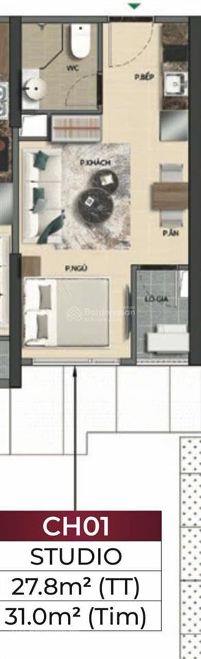 2,6t tỷ chỉ 1 căn duy nhất  studio glori hight