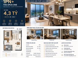 Chỉ thanh toán trước 1,2 tỷ (30%) sở hữu 1pn+ trung tâm vinhomes grand park