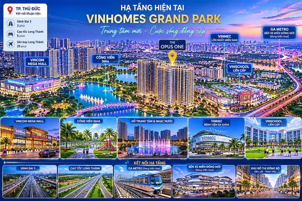 Chỉ thanh toán trước 1,2 tỷ (30%) sở hữu 1pn+ trung tâm vinhomes grand park