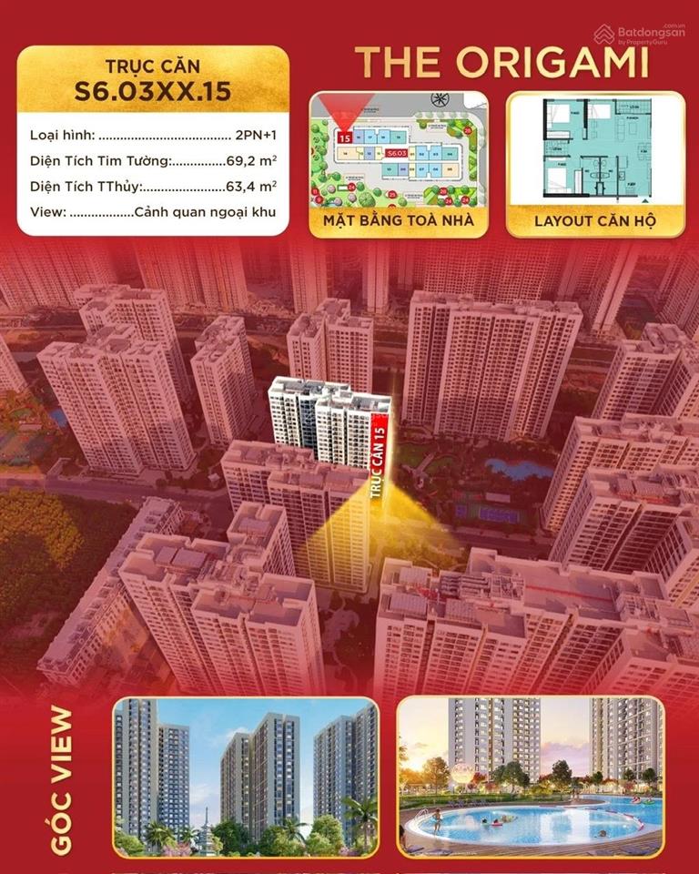 Chỉ 3,9 tỷ sở hữu ngay căn hộ 2pn+ diện tích 69,5m²