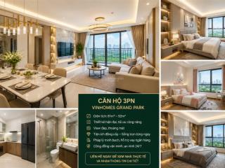 Dưới 5 tỷ sở hữu ngay căn hộ 3pn tại vinhomes grand park